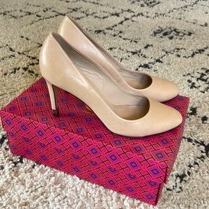 Tory Burch Genuine Leather Nude Heels 8.5